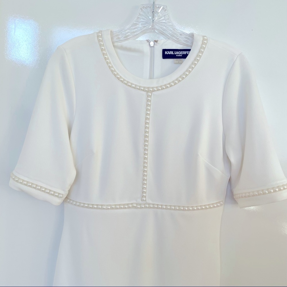 Karl Lagerfeld. White classy dress for special occasions. Size 4. - Picture 2 of 7